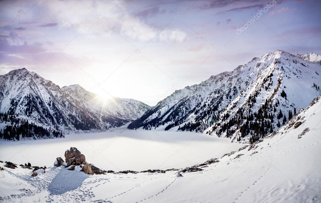 Winter Mountain Lake