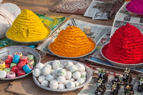 Indian colorful powders — Stock Photo, Image