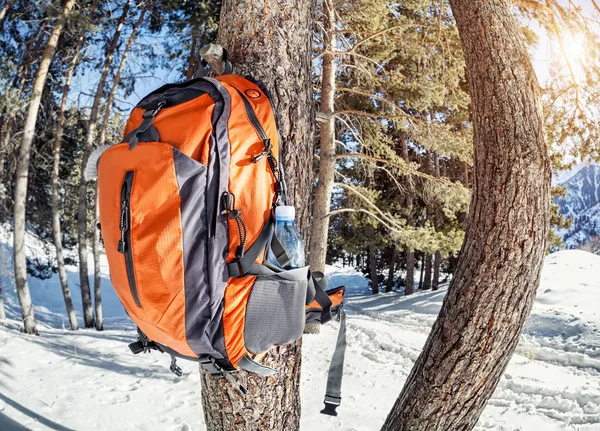 Rucksack in den Bergen — Stockfoto