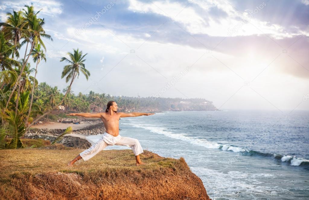 Yoga near the ocean