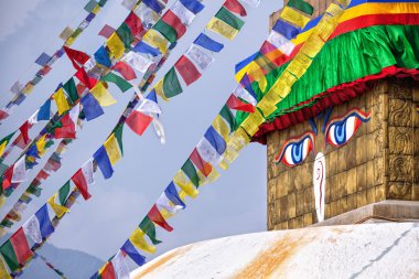 Buda'nın gözlerine bodhnath stupa