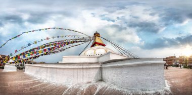 Bodnath stupa panorama