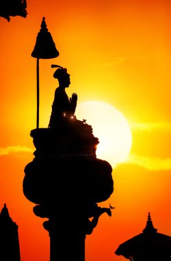 sütun siluet bhaktapur olarak Kral 