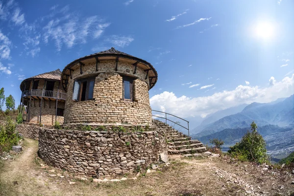 Σπίτι στο λόφο sarangkot — Φωτογραφία Αρχείου