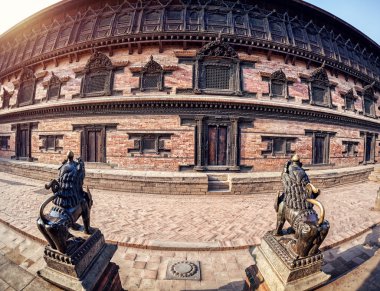 Palace on Durbar square in Bhaktapur  clipart
