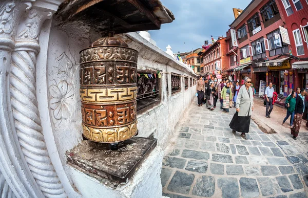 Persone vicino a Bodnath stupa — Foto Stock