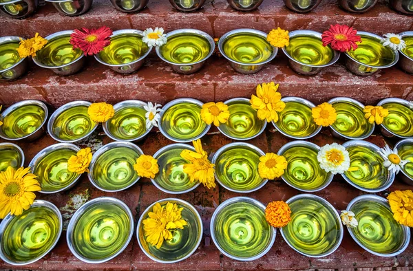 Nabídky na festivalu u bodhnath stúpa — Stock fotografie