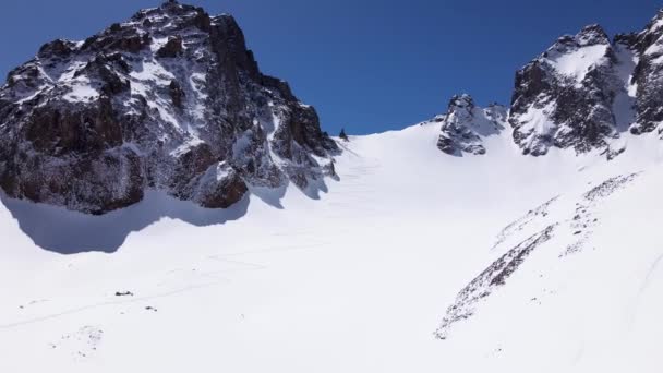 美丽冬山的空中风景 — 图库视频影像