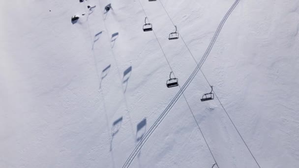 Ski mountain resort Shymbulak and lift cable car in Almaty Kazakhstan — Stockvideo