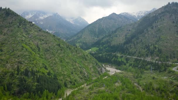 阿拉木图山区的Aerial Medeo水坝 — 图库视频影像