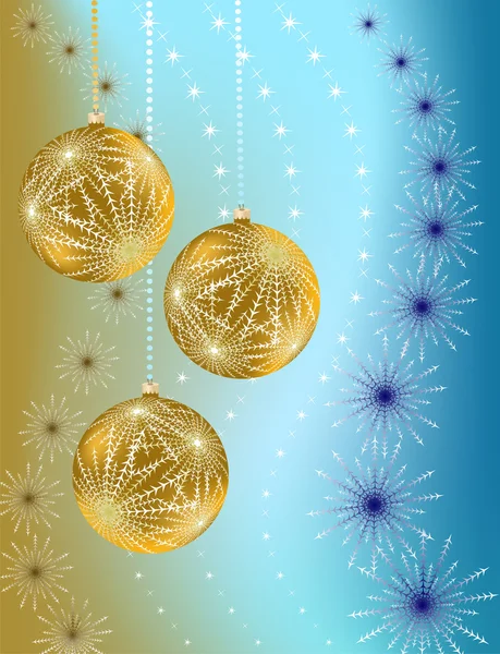 Boules de Noël sur fond de dégradé — Image vectorielle