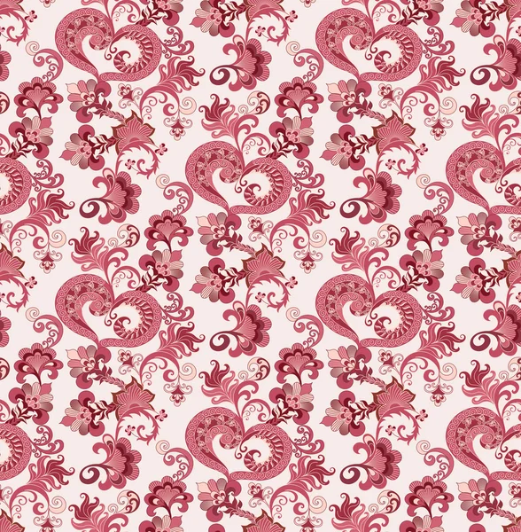 Fantasy pattern in pink colors — Stock Vector