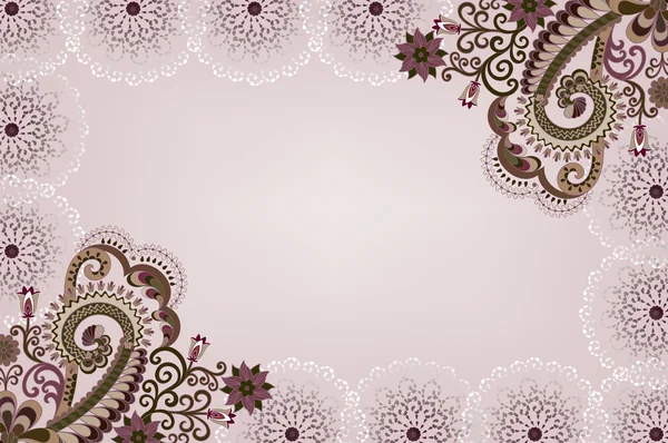 Rectangular frame in lilac tones — Stock Vector