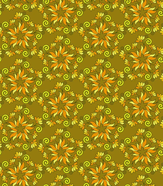黄色树叶图案 — 图库矢量图片