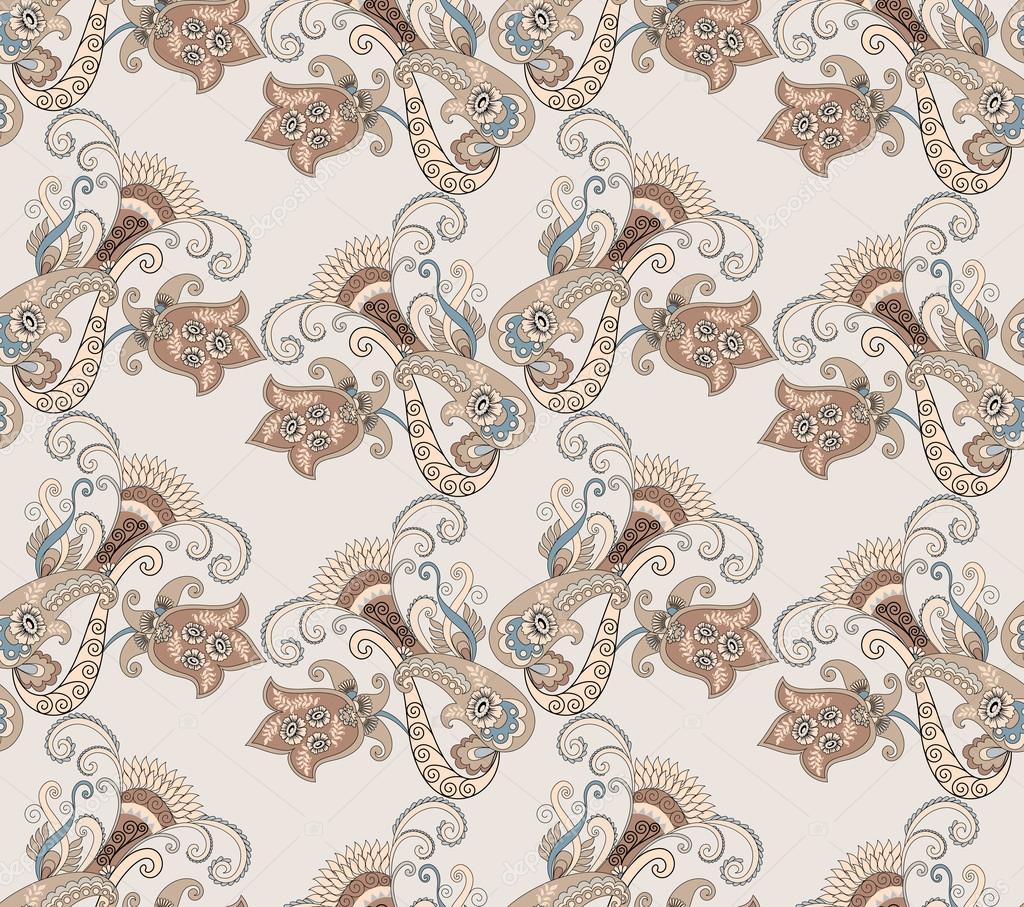 paisley pattern in pastel colors