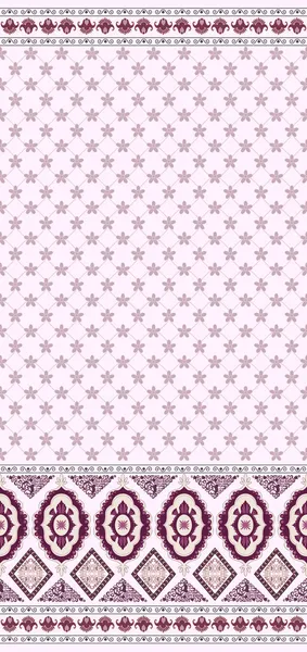 Pattern with small flowers and a wide border — Stock vektor