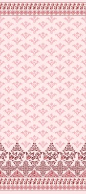 geniş kenarlıklı pembe seamless modeli