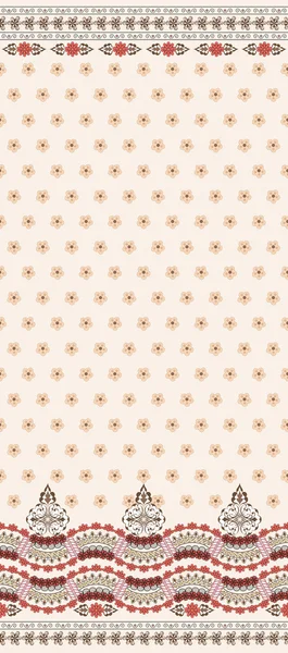 Beige seamless pattern with wide border — Stock Vector