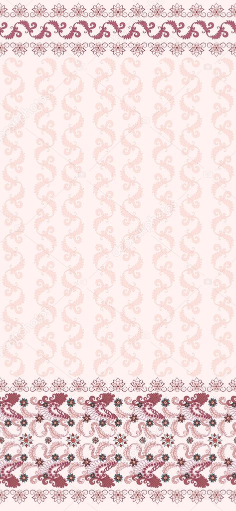 seamless light pink pattern with a wide border
