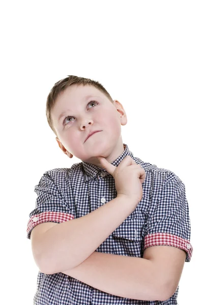 Portrait of thinking boy — Stock Photo, Image