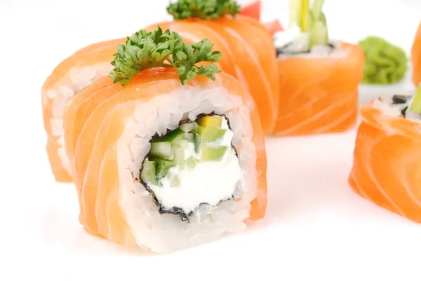 Sushi isoliert auf weiß — Stockfoto