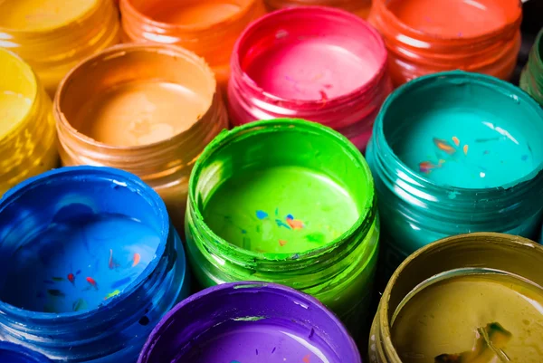 Verf kleuren in de tubes — Stockfoto