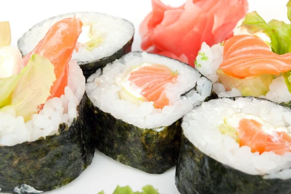 Sushi auf weißem Hintergrund — Stockfoto