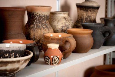 Clay pottery ceramics clipart