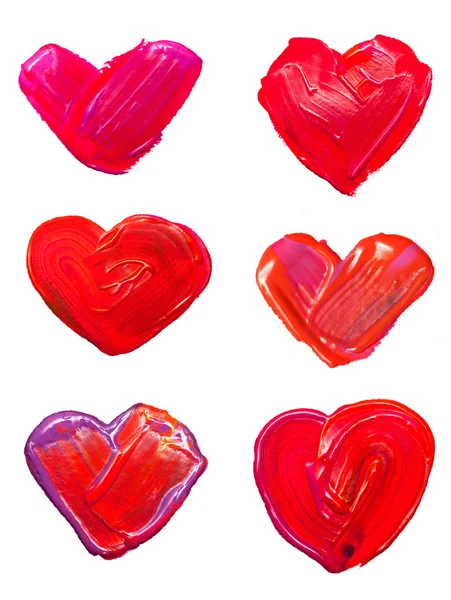 Pinturas de arte, corações, amor — Fotografia de Stock