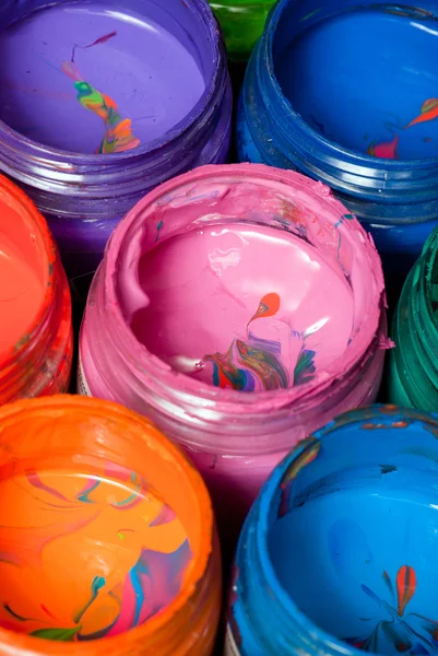 Verf kleuren in de tubes — Stockfoto