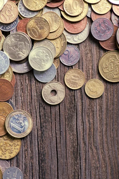Монеты разных стран и времен — стоковое фото