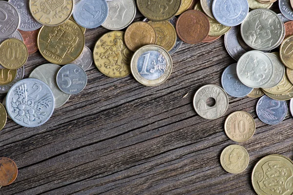 Монеты разных стран и времен — стоковое фото