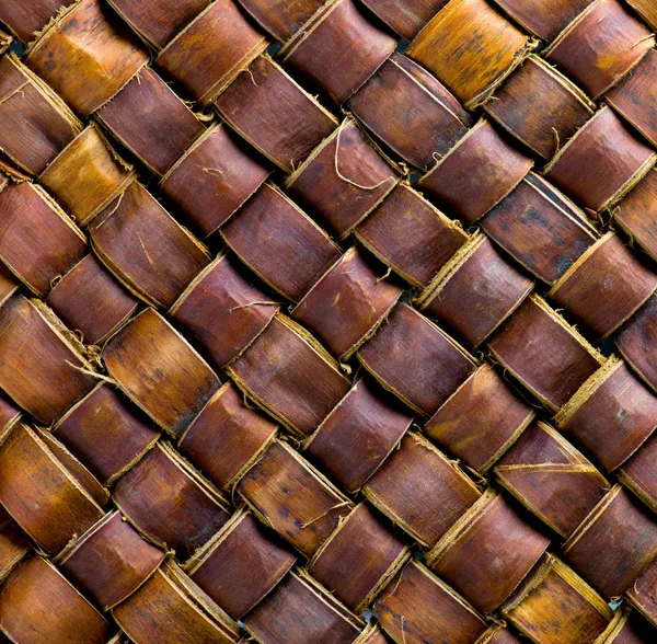 Textura de mimbre marrón utilizada como fondo — Foto de Stock