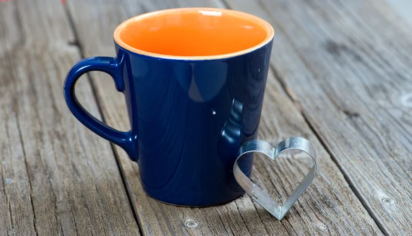 Cup with heart — Stock Photo, Image