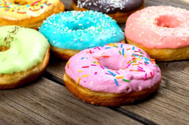Donuts ahşap zemin