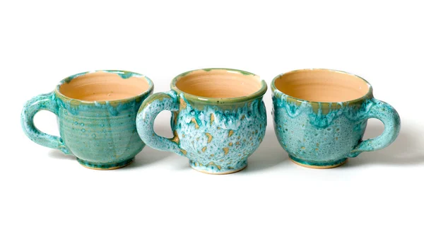 Ceramic cups in glaze — Stock Photo, Image