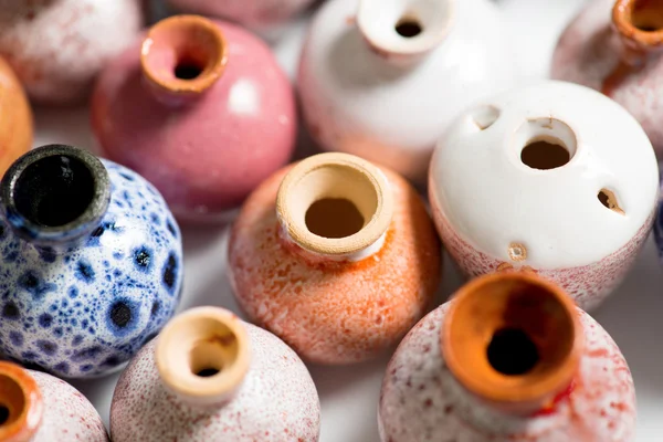 Keramiktöpfe in Glasur — Stockfoto