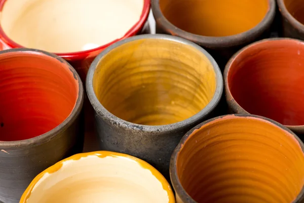 Ceramic pots in glaze — Stock Photo, Image