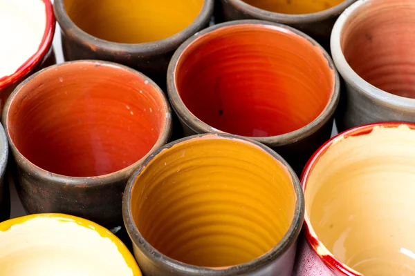 Ceramic pots in glaze — Stock Photo, Image