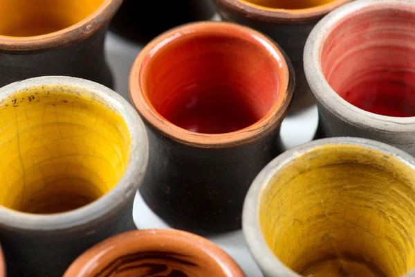 Ollas de cerámica en esmalte — Foto de Stock