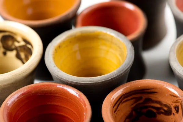 Ceramic pots in glaze — Stock Photo, Image