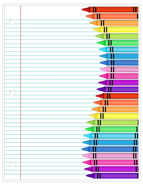 Crayons sobre papel Ilustração De Bancos De Imagens