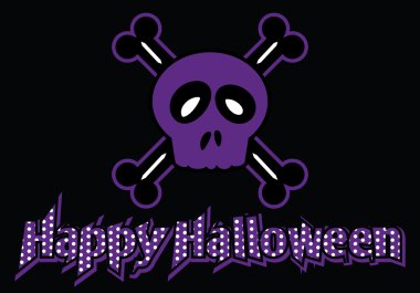 Mutlu Cadılar Bayramı kafatası ve kemiklerin