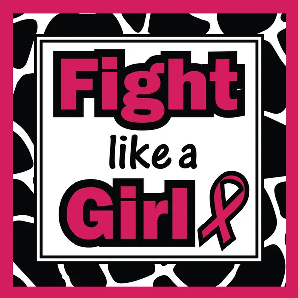Breast Cancer Awareness-Fight like a Girl — Stock Vector