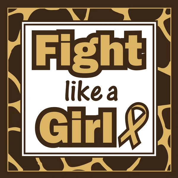 Breast Cancer Awareness-Fight like a Girl — Stock Vector