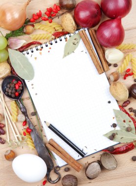 yemek tarifleri ve baharat için defter