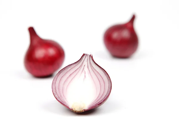 Κόκκινο κρεμμύδι κονδύλων που απομονώνονται σε λευκό φόντο — Φωτογραφία Αρχείου