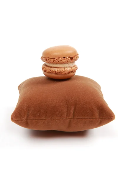 Macaron brun sur le dessus — Photo