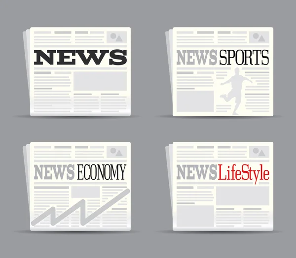 Newspaper Set 1 — Stock Vector