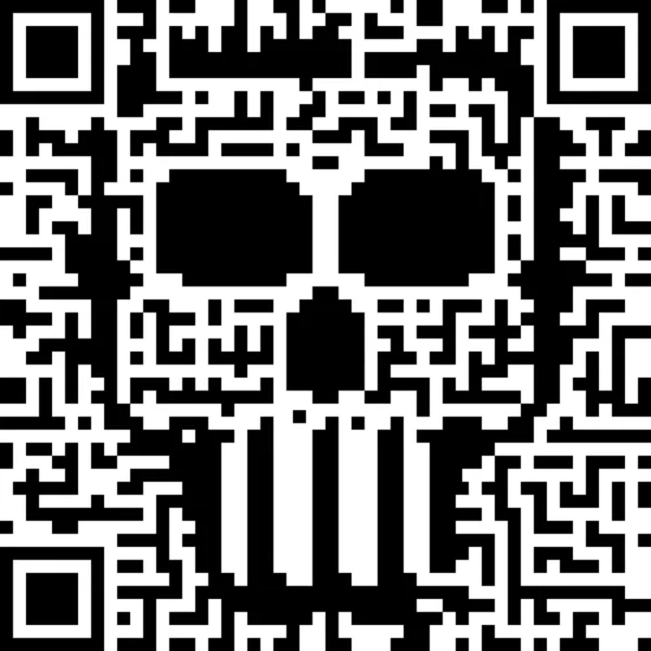 Barcode Skull — Stock Vector